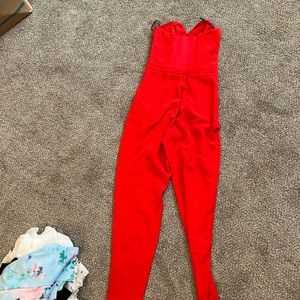 H&M red jumpsuit